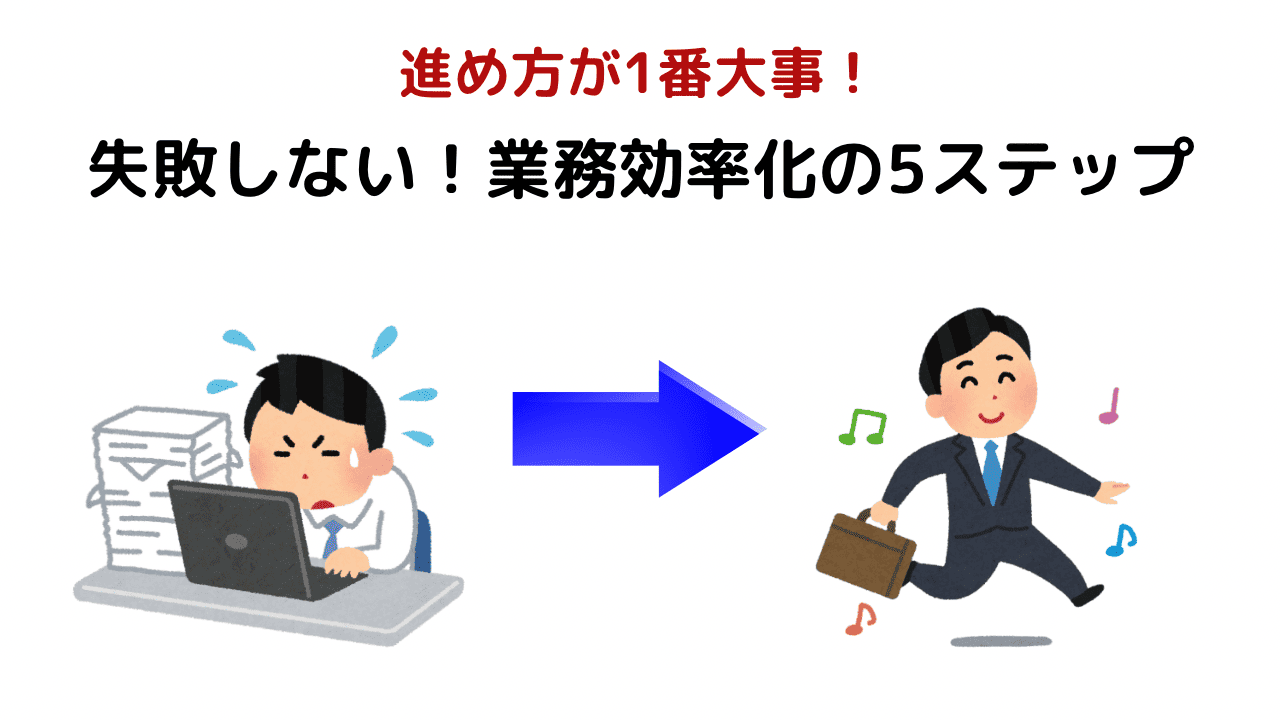 進め方が1番大事!失敗しない！業務効率化の5ステップ